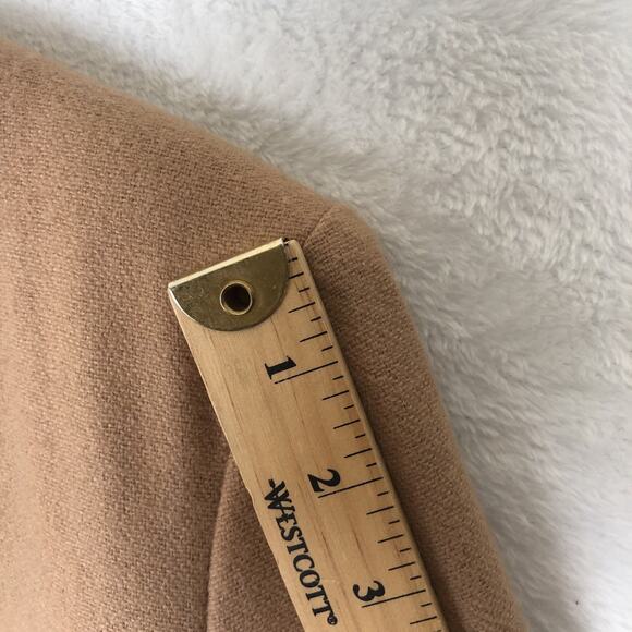 VTG BARONESA Wool Blend Blazer Women’s Sz 6 (40") Camel Tan Lined Pockets USA - Picture 12 of 16